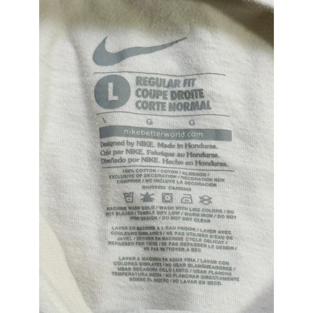 NIKE Short Sleeve Pull-Over T-Shirt White‎ Large